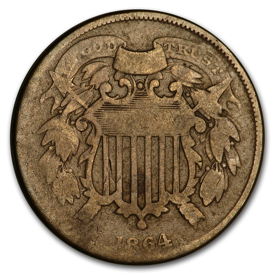 The Bust Dollar (1794-1804) obverse Two Cent Piece (1864-1873)