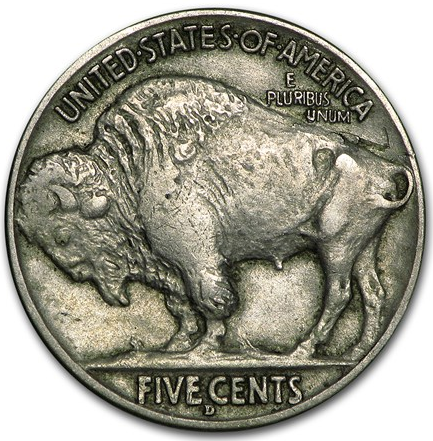 1913 Buffalo Nickel Reverse