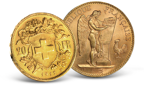 France Gold 20 Francs Lucky Angel AU
