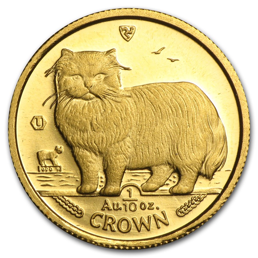 Isle of Man 1/10 oz Gold Cat BU/Proof Gold Coins from Isle of Man APMEX