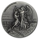 2017 2 oz Silver Coin - Biblical Series (Jacob Wrestles Angel)