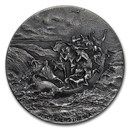 2017 2 oz Silver Coin - Biblical Series (Jesus Calms the Sea)
