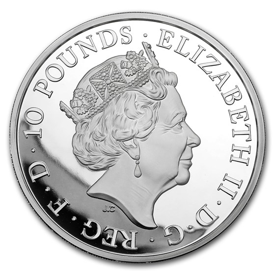 2017 GB Proof 10 oz Silver Queen's Beast Unicorn (Box ...