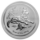 2018 Australia 2 oz Silver Lunar Dog BU