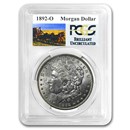 1892-O Stage Coach Silver Dollar BU PCGS