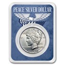 1922-1925 Peace Silver Dollar BU - w/Eagle Wings Card