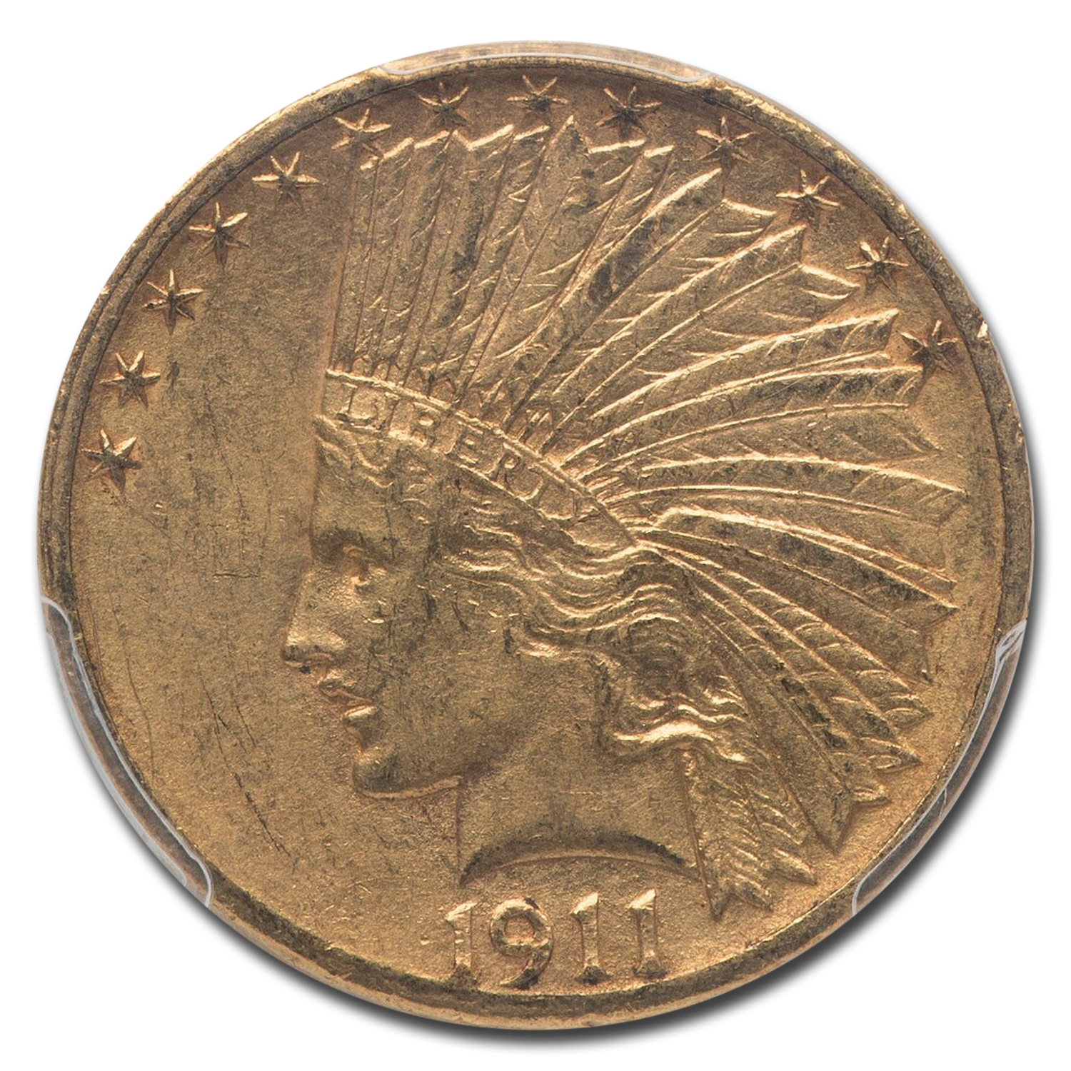 1911-D $10 Indian Gold Eagle AU-58 PCGS - Picture 2 of 3