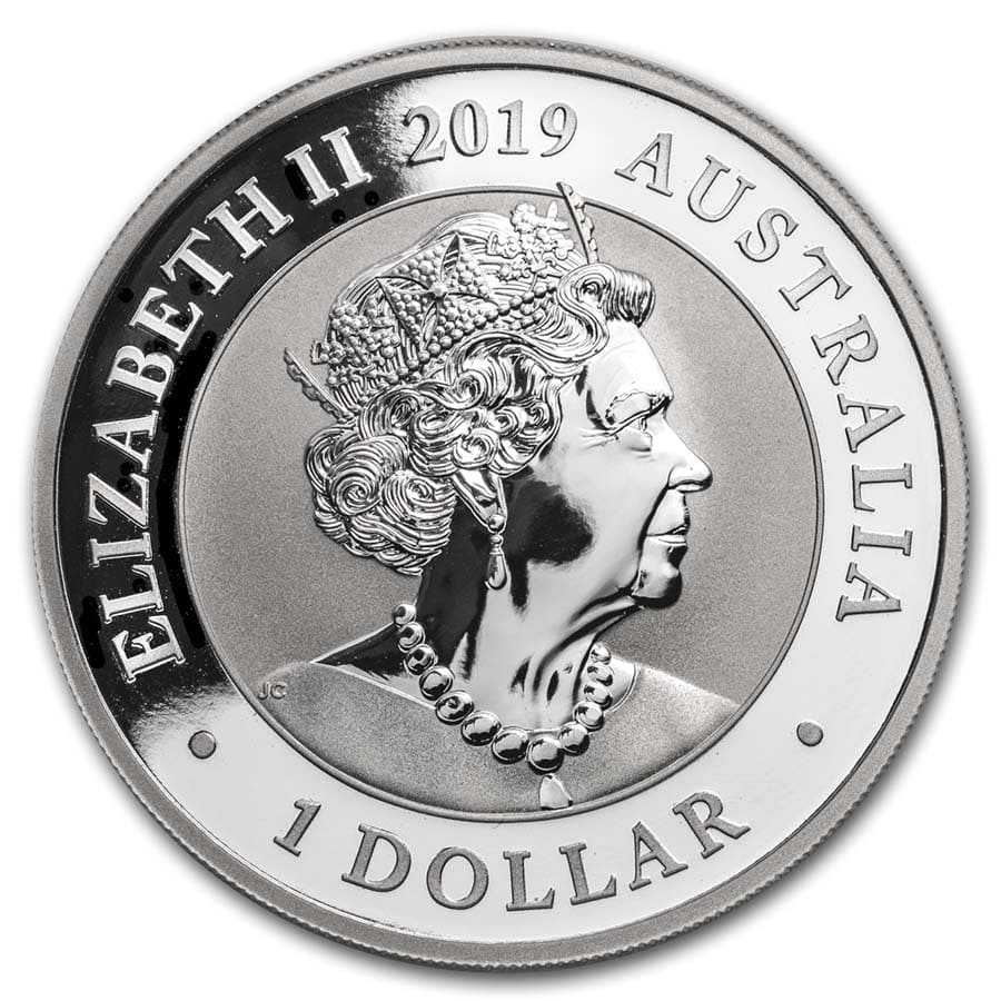 JD603 2019 Australian Australia Silver Swan 1 oz 999 $1 Dollar Coin