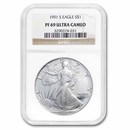1991-S Proof American Silver Eagle PF-69 NGC