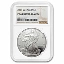 2001-W Proof American Silver Eagle PF-69 NGC