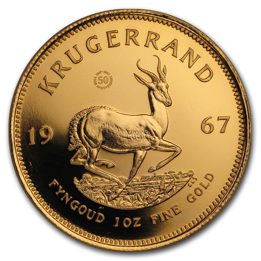 Buy 1967 South Africa Gold 50th Anniv Vintage Krugerrand ...