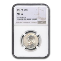 Buy 1937 S Washington Quarter Ms 67 Ngc Coin Online Washington