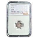 1862/1 Three Cent Silver MS-67 NGC (FS-301)