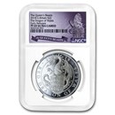 2018 GB 1 oz Silver Queen's Beasts Dragon PF-69 UCAM NGC (ER)