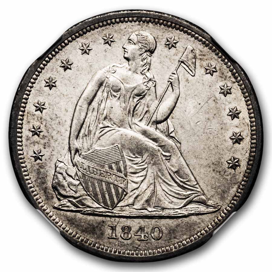 1840 Liberty Seated Dollar MS-62 NGC