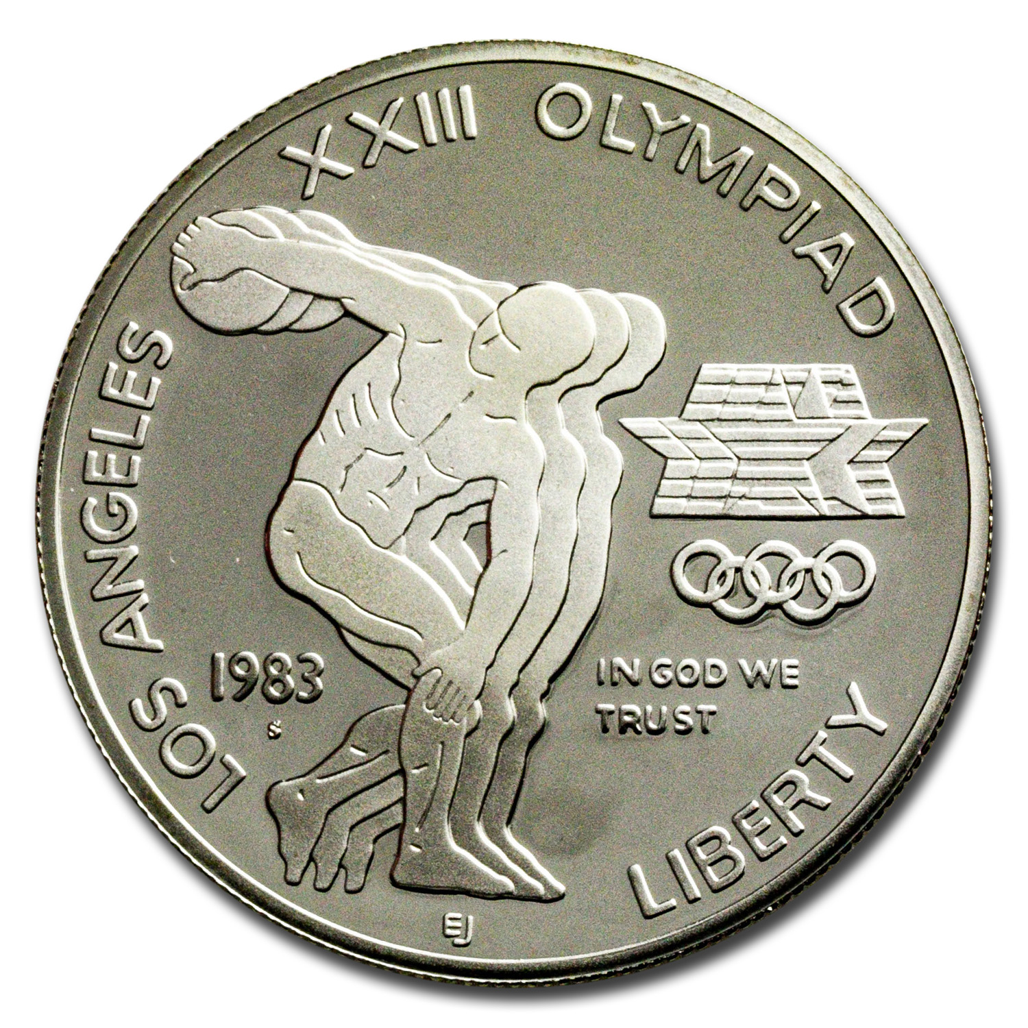 1983 S Olympic Proof Silver One Dollar Discus Thrower US Mint $1 Coin ONLY