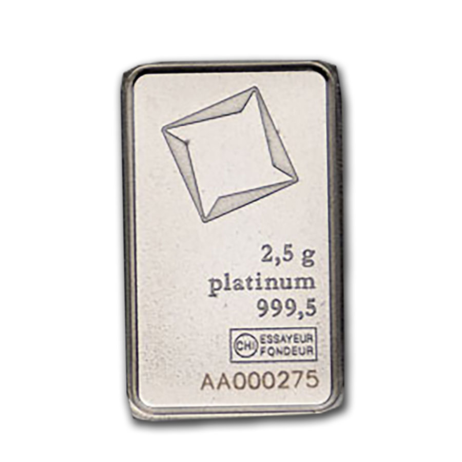 - SKU#209227 10 gram Platinum Bar Valcambi In Assay