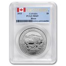2015 Canada 1.25 oz Silver $8 Bison MS-69 PCGS (First Strike)