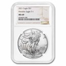 2021 American Silver Eagle (Type 1) MS-69 NGC