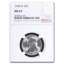 1950-D Washington Silver Quarter MS-67 NGC