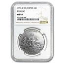 1996-D Olympic Rowing $1 Silver Commem MS-69 NGC