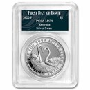 2022 Australia 1 oz Silver Swan MS-70 PCGS (FDI, Swan Label)