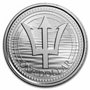 2022 Barbados 1 oz Silver Trident BU