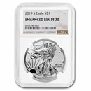 2019-S Enhanced Rev Prf Silver Eagle PF-70 NGC (No COA)