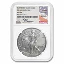 2017-W Burnished American Silver Eagle MS-70 NGC