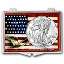 2026 1 oz Silver Eagle - w/Snap-Lock, American Flag & Eagle