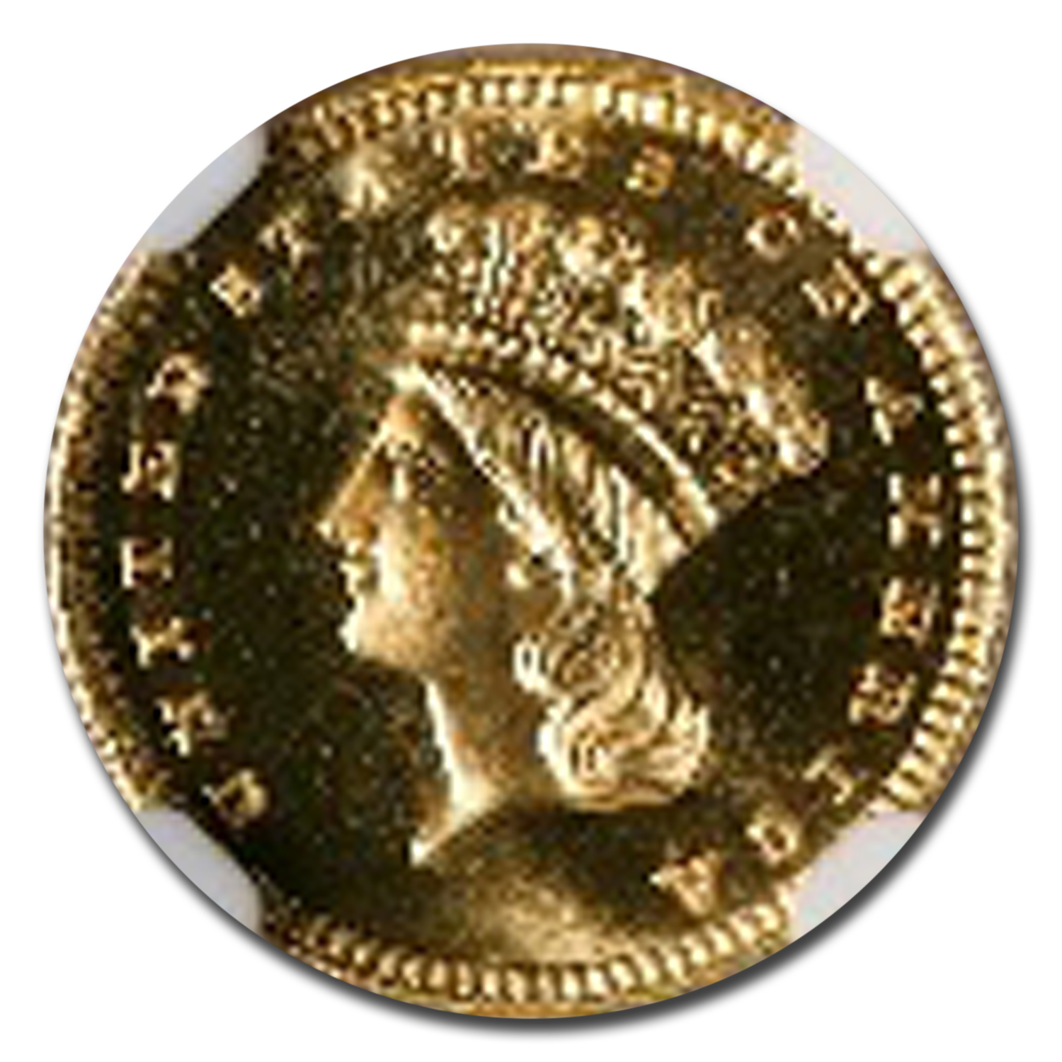 1888 1 $ Indian Head Gold PF-67 + Cameo NGC - Bild 2 von 3