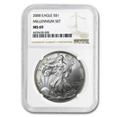 2000 American Silver Eagle MS-69 NGC (Millennium)