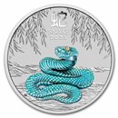 2025 Australia 1 oz Silver Lunar Snake BU (Colorized, SIII)