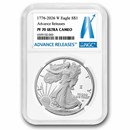 2026-W 1 oz Proof Silver Eagle PF-70 NGC (AR, Dual Date)