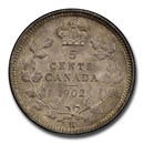 1902-H Canada Silver 5 Cents Edward VII MS-63 PCGS
