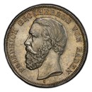1895-G Germany Silver 5 Mark Friedrich I MS-64 PCGS (Baden)