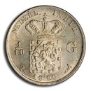 1900 Netherlands East Indies Silver 1/10 Gulden MS-64 PCGS