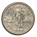 1920 Philippines Silver 20 Centavos MS-63 PCGS