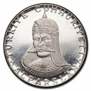 1971 Turkey Silver 50 Lira BU/Proof