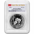 2026 China 30 gram Silver Panda MS-69 PCGS (FDI, Flag Label)