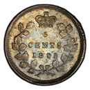 1891 Canada Silver 5 Cents Victoria AU-58 PCGS