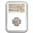 Roman Silver Denarius Julius Caesar Elephant (44 BC) MS NGC 4/5