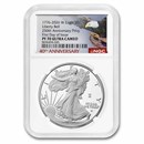 2026-W Proof Silver Eagle PF-70 NGC (FDI, 40th Anniv, Dual Date)