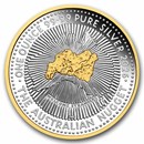 2026 AUS 1 oz Silver Gilded 40th Ann. Gold Nugget Proof