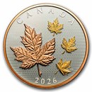 2026 Canada 5 oz Silver Maple Leaves in Motion (Box/COA)