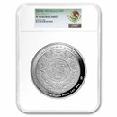 2025 Mexico 1 kilo Silver Aztec Calendar PF-70 NGC (Coat of Arms)