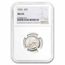 1935 Washington Quarter MS-65 NGC