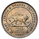 1906 British East Africa Silver 25 Cents Edward VII MS-65 NGC