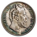 1876 Germany Silver 2 Mark Friedrich I MS-64 PCGS (Anh-Des)