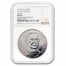 1975 Zaire Silver 5 Zaires Conservation MS-63 NGC